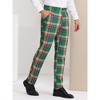 Lars Amadeus Men's Plaid Business Regular Fit Formal Prom Checked Trousers - 2 of 4