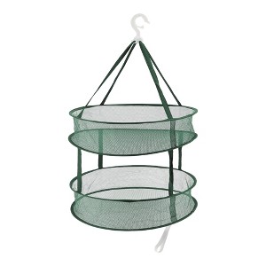 Unique Bargains Folding Durable Double Layer Clothes Drying Basket 1 Pc - 1 of 4