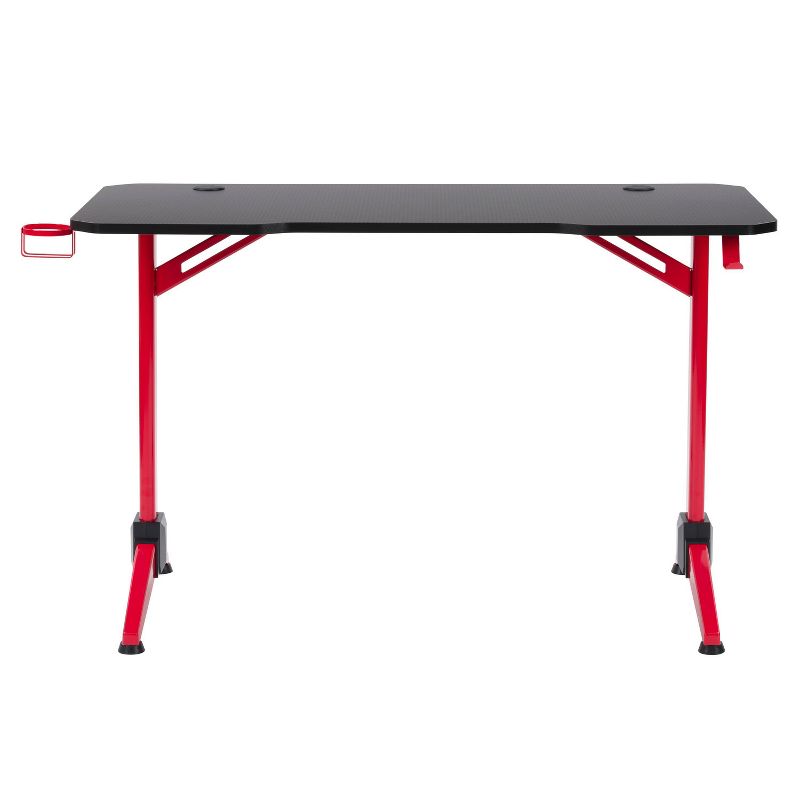 Conqueror Gaming Desk with Led Lights Black and Red - CorLiving, 1 of 16