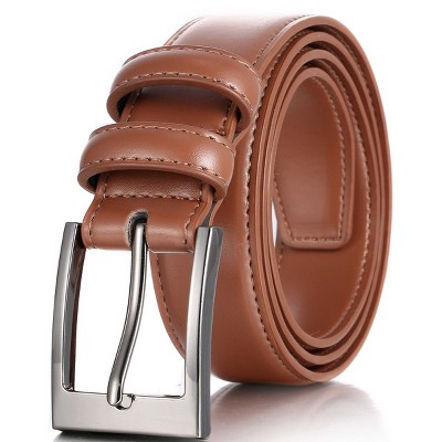 Mio Marino Men's Dual Loop Leather Belt, Tan Size : 52 (waist: 50) : Target