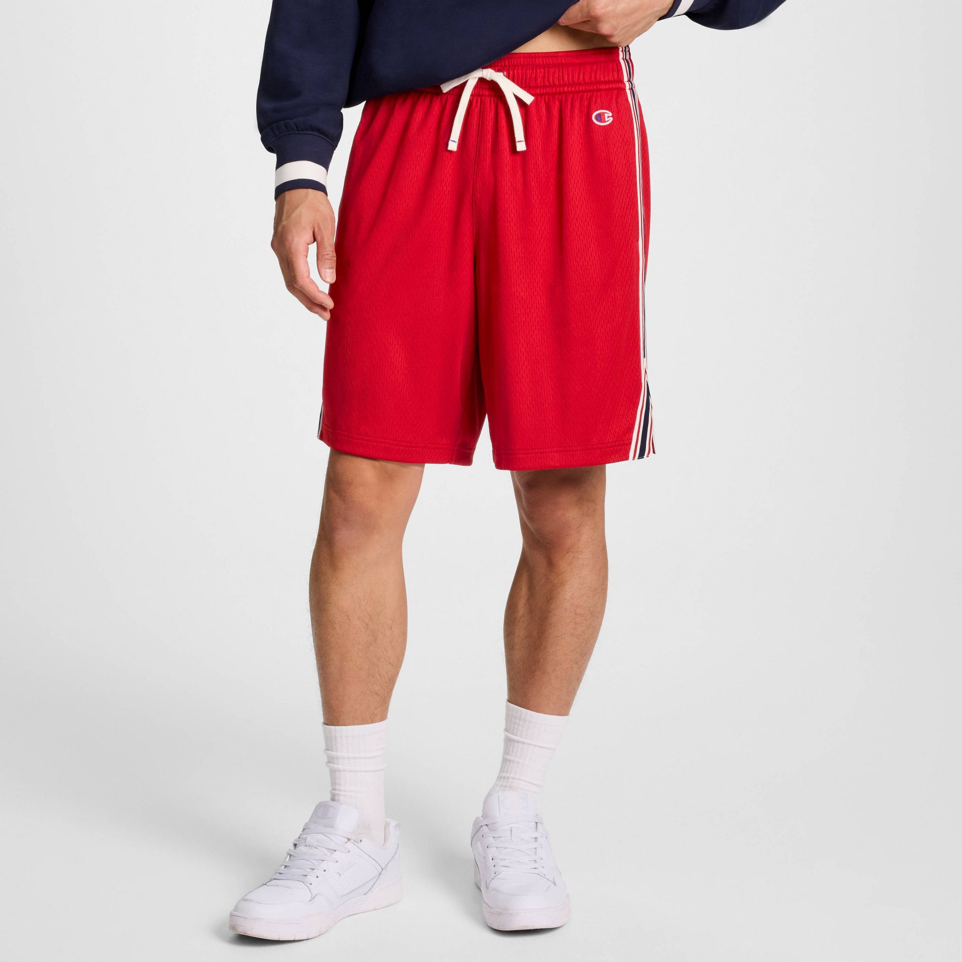 Champion Men's Taped Mesh Shorts - Lava Falls L