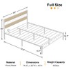 VECELO Metal Platform Bed Frame with Rustic Vintage Wooden Headboard, Heavy Duty Metal Slats Support - 3 of 4