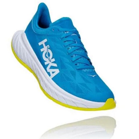 Обувь HOKA Women's Carbon X2 Running Shoes Diva Blue/Citrus, Size 7.5