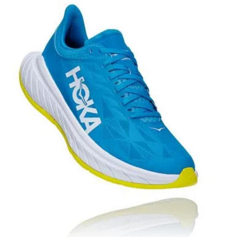 Hoka Women's Carbon X2 Running Shoes Diva Blue/Citrus, Size 7