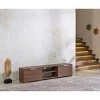 NicBex TV Stands for 66 inch TV,Entertainment Center with 2 Cabinets and 2 Open Shelves,TV Console for Living Room, Bedroom, Home,Walnut - 3 of 4