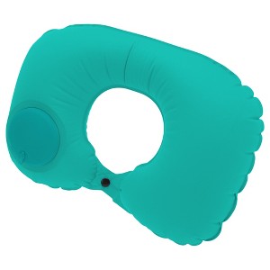 Unique Bargains Inflatable Travel Pillow Press to Inflate for Airplane Train Office - 1 of 4