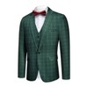 Cloudstyle Mens 3-Piece Plaid Suit Set Modern Fit Jacket Tux Blazer Vest Pants - 2 of 4