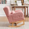 GDFStudio Aspen 27.2"W Modern High Backrest Boucle Rocking Chair with Two Side Pocket - 4 of 4