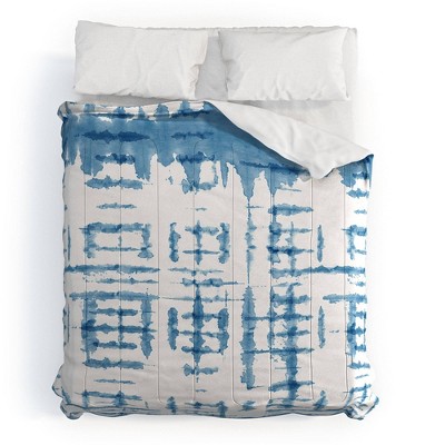 Ninola Design Shibori Checks Stripes Comforter Set - Deny Designs