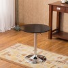 Syemin End Tables Adjustable Bar Table, Wood and Metal Cocktail Table, Industrail End Tables Living Room, Narrow Side Table, Black, 24"*24"*36" - 3 of 4