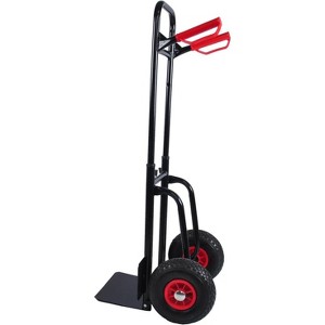 Acekool Convertible Hand Truck Dolly, 2-Wheel Upright or 4-Wheel Cart, 330 lbs Capacity, Swivel Wheels, Heavy Duty for Moving, Warehouse, Yellow - 1 of 4