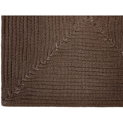 96" Chocolate Polypropylene Braided Reversible Octagonal Rug