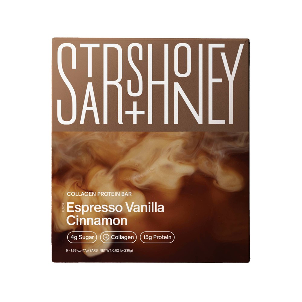 Stars + Honey Collagen Espresso Vanilla Cinnamon Protein Bars - 15g Protein - 8.3oz/5pk