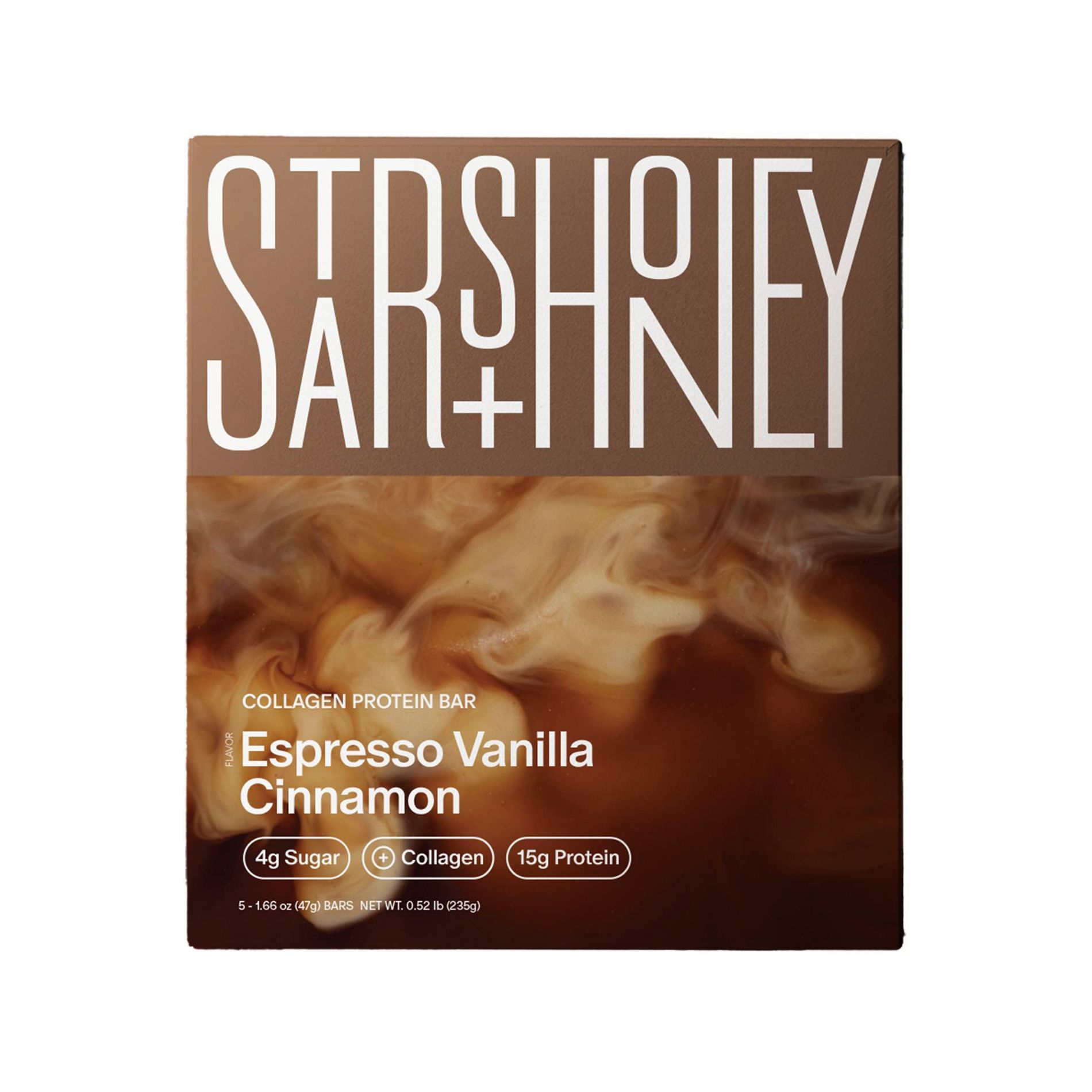 Stars + Honey Collagen Espresso Vanilla Cinnamon Protein Bars - 15g Protein - 8.3oz/5pk