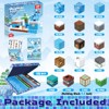 Angel Sar 100-Piece Magnetic Building Blocks Set, Glacier Castle Theme Magnet Cube Toys, STEM Montessori Sensory Toys for Kids Ages 3-10 - 2 of 4