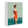 Stupell Industries Retro Woman in Swimsuit Black Framed Giclee Art - 3 of 4