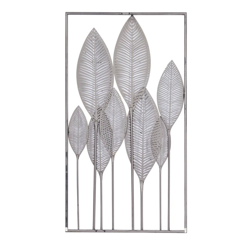 37&#34; x 20&#34; Metal Leaf Wall Decor with Black Frame Bronze - Olivia &#38; May, 3 of 8