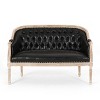 TiramisuBest Black Tufted Accent Chair, Upholstered Armchair with Button-Tufted Back, French Country Chair for Living, Bedroom, or Office - 2 of 4