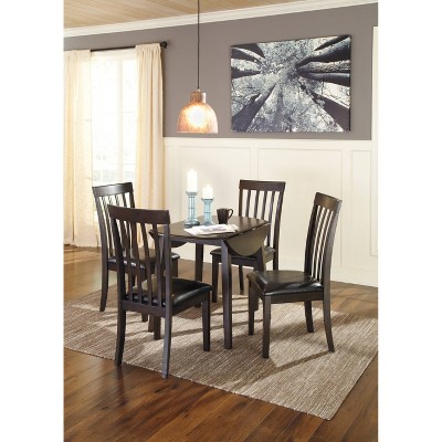Transitional Dark Brown Birch Veneer 36" Round Extendable Dining Table