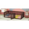 Streamdale Twin Size Wood Floor Bed Frame with Fence and Door, Walnut - 3 of 4