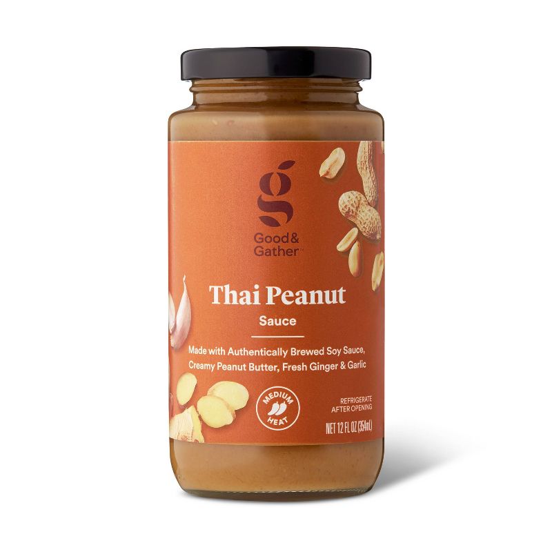 Thai Peanut  Sauce - 12oz - Good &#38; Gather&#8482;, 1 of 6