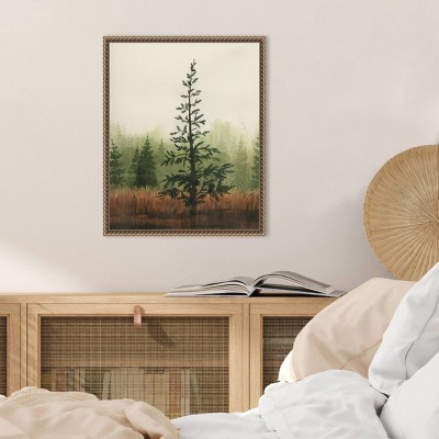 Grace Popp Young Evergreen II Bronze Framed Canvas Print