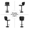 Modern Bar Stools Set of 4, Adjustable Counter Height Bar Stools with Backrest, PU Leather Breakfast Swivel Bar Chairs for Kitchen Island - 2 of 4