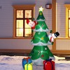 ChicFurnit Inflatable Holiday Decorations Santa Snowman Christmas Tree Blow Up Display for Outdoor Celebration, Multicolored, 96.06"*40.16"*59.06" - 2 of 4