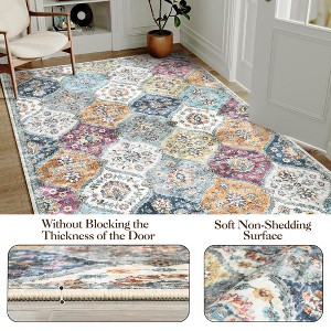 Area Rug, Rugs for Living Room, Washable Rug, Vintage Rugs for Entryway, Traditional Floor Cover, Thin Carpet, Kitchen Distressed Non Slip Mat - 1 of 4