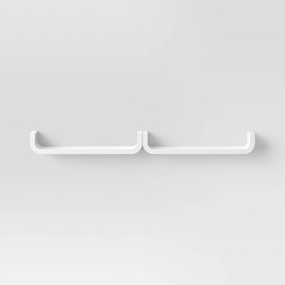 Heavy Duty Over The Door 4 Hooks Rail Matte Gray - Brightroom