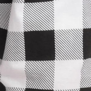 buffalo plaid - white black 100% organic cotton