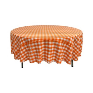 Slickblue Polyester Gingham Checkered Round Tablecloth - 1 of 1