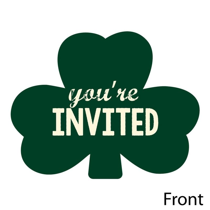 Big Dot of Happiness St. Patrick's Day - Shaped Fill-in Invitations - Saint Paddy's Day Party Invitation Cards with Envelopes - Set of 12, 2 of 7