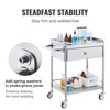 VEVOR Medical Cart, 2-Layer Stainless Steel Cart 220 lbs Weight Capacity, Lab Utility Cart with 360° Silent Wheels and a Drawer - 4 of 4