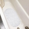 Home Mart Goods Clear Bubbles Vinyl Non-Slip Bathtub Shower Mat With Suction Cups -26" x14" - 2 of 4