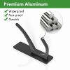 LunaLulinlk Hook Towel Hanger Wall Mount: 4 Packs Self-Adhesive Heavy Duty Hooks for Coats, Clothes, Key, Decorative Bath Accessory Black - 3 of 4