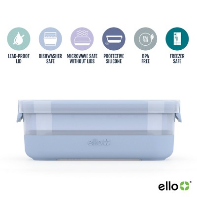 Ello 10pc Multicolor Plastic Meal Prep Food Storage Set