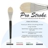 Creative Mark Pro Stroke Premium White Chungking Hog Bristle Artist Paint Brush - Filbert - Natural Bristle Brush w/ Great Control Suitable for Oils, - 2 of 4