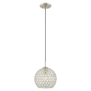 Livex Lighting Cassandra 1 - Light Pendant in  Brushed Nickel - 1 of 1