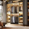 Aheaplus 58"Closet System with 3 Hanging Rods, Shelves, 2 Drawers and Shoe Rack - 4 of 4