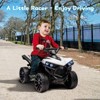 Jojoka 6V Ride on Quad ATV Car with LED Lights, Music, Foot Pedal & Wear-Resistant Wheels for Kids Toddler - 2 of 4
