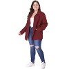 Agnes Orinda Women's Plus Size Winter Zipper Drawstring Waist Long Sleeve with Pockets Fashion Jackets - 4 of 4