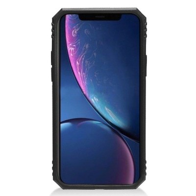 Insten Hard Dual Layer Brushed TPU Cover Case w/stand For Apple iPhone 11 Pro Max - Blue/Black by Eagle