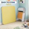 5-Piece Kids Folding Table and Chairs Set, Toddlers Children's Activity Table and Chairs Set - 2 of 4