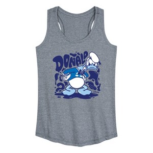 Women's - Disney - Donald Drip Graphic Racerback Tank - 1 of 4