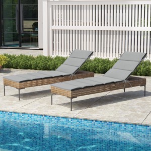 Crestlive Products Outdoor Chaise Lounge Cushion Foldable for Patio Furniture - 1 of 4