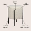JONATHAN Y Silvia Modern Minimalist Round Backless Metal/Vegan Leather Cushioned Vanity Stool - 2 of 4