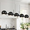 LNC Hosodani 5-Lights 40.7" Mid-Century Modern Linear Integrated LED Kitchen Island  Lights, Matte Black - 2 of 4