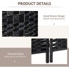 NicBex Room Divider Folding Woven Rattan Privacy Screen with Wood Legs Partition for Home & Office - 4 of 4