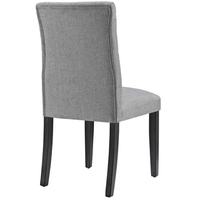 Elegant Duchess Light Gray Tufted Upholstered Dining Chair